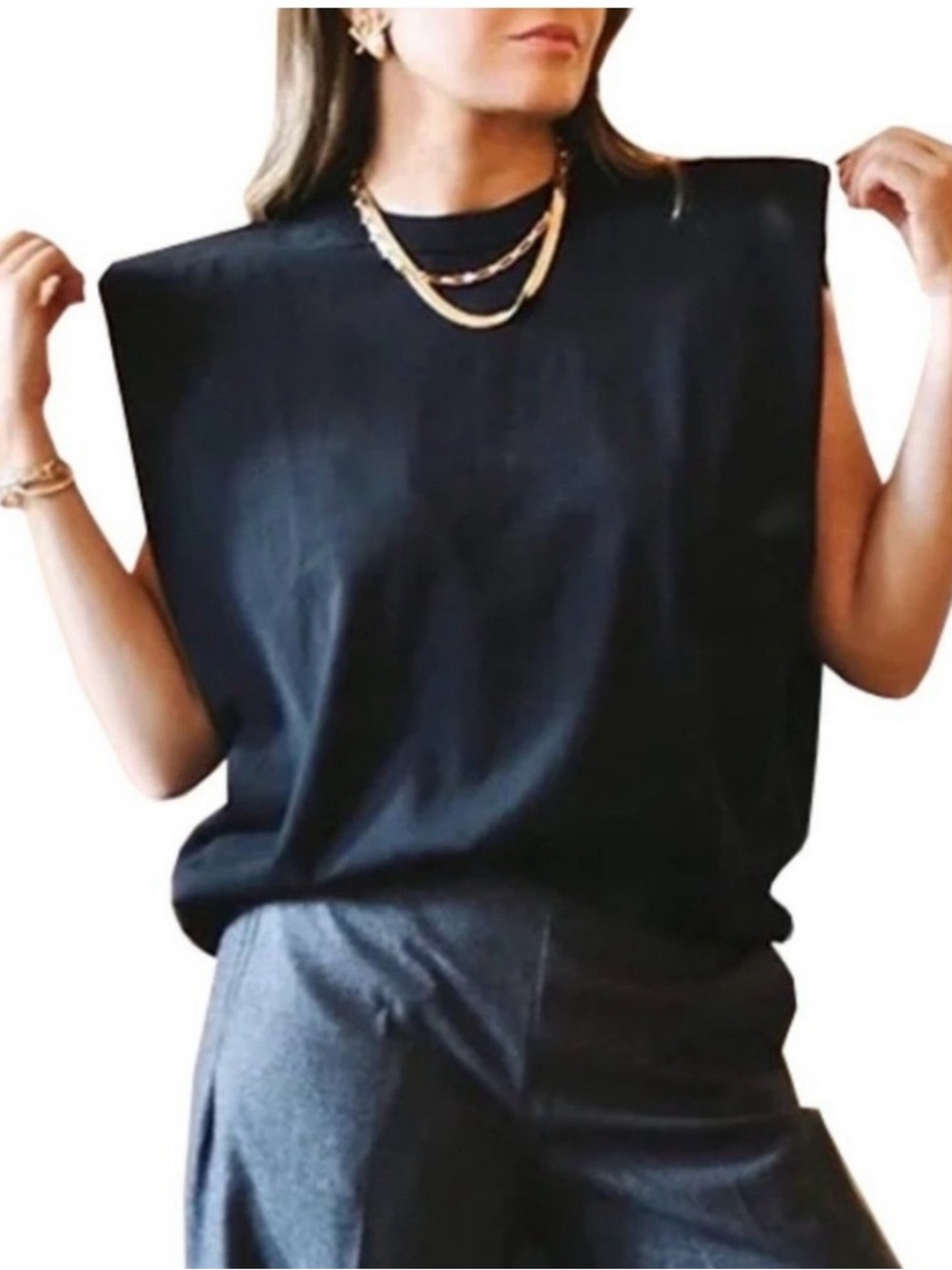 Nasty Gal Black Short Sleeve Tee with Branded Hang Tag